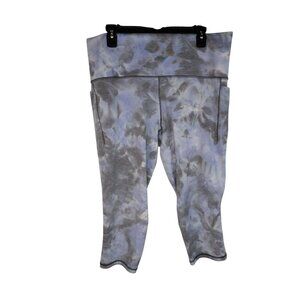 Athleta Womens Tie-Dye High-Waist Capri Leggings 2X Polyester/Nylon/Spandex